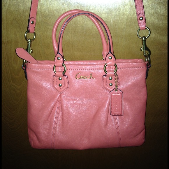 COACH Ashley Tea Rose Leather Mini Tote