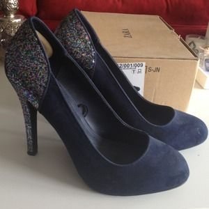 SOLD!!! Zara Multi-Color Glitter Suede Pumps