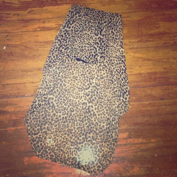 Leopard sheer skirt