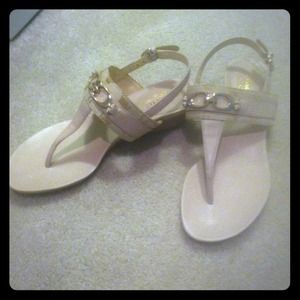 Coach size 7 light tan sandals