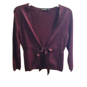 The Limited Plum Top with Tie Closure