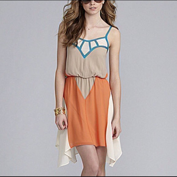 NWT GB sleeveless color block dress