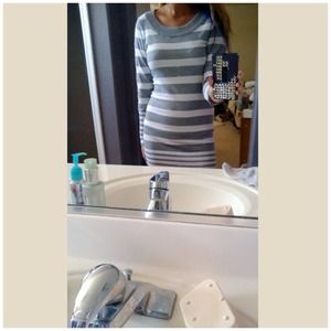 REDUCED striped bodycon dress