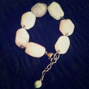 Bracelet, Pink Rose Quartz, $18