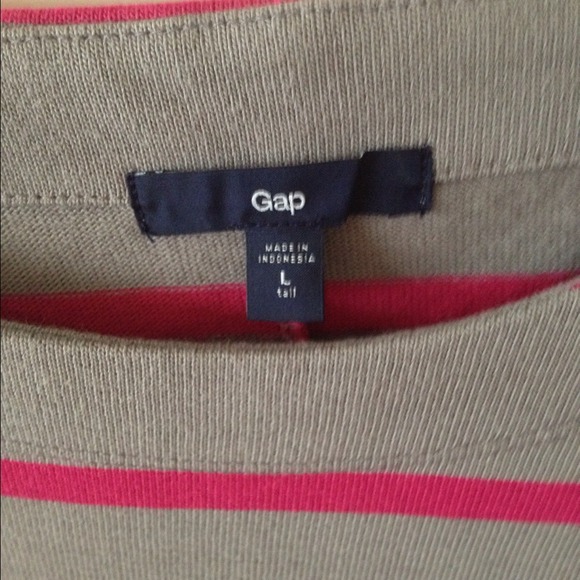 Grey with pink stripes Tshirt dress. - Picture 2 of 2