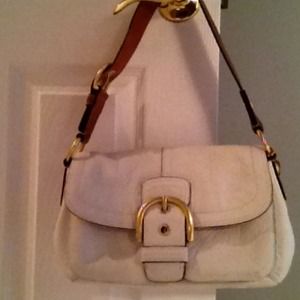 Cream Coach clutch