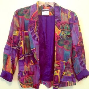 *VINTAGE* Colorful 80's blazer.