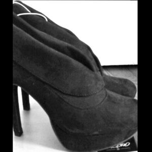Suede stiletto booties