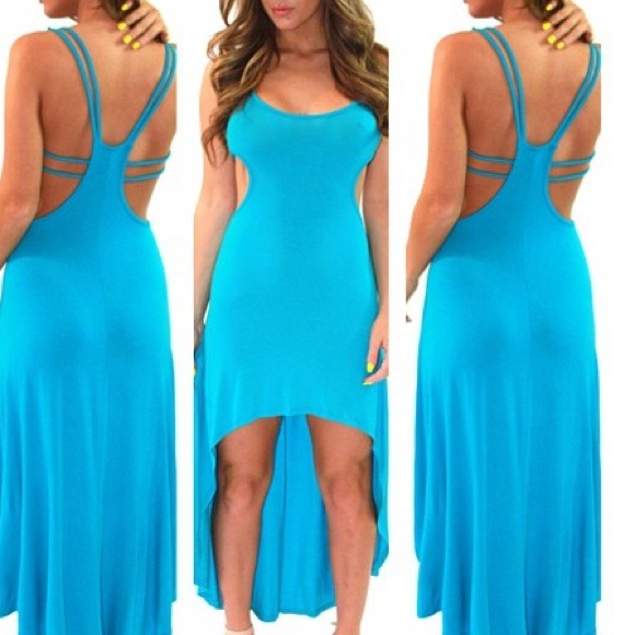 Sexy Highlow strappy dress