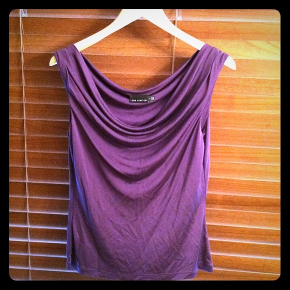 Purple Limited top with cowl neck