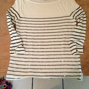 Sequin boat neck J.Crew top Sequin boat neck J.Crew top
