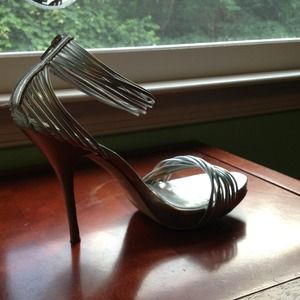 Silver Strappy Aldo Heel