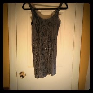 Long black and grey snake print tank