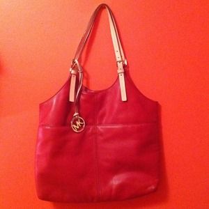 Michael Kors red leather style bag!