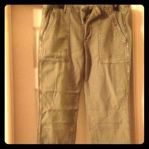 Military inspired cropped pants.