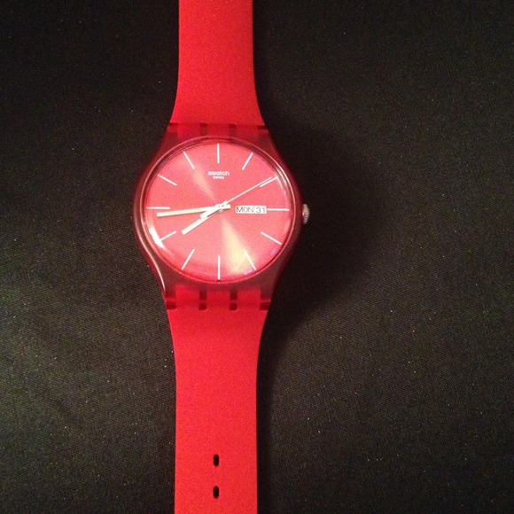 🚫SOLD🚫 Rebel Red Swatch Watch - Picture 4 of 4