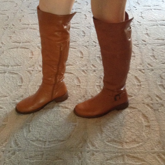 Leather Light brown boots