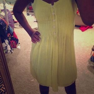 Yellow spaghetti strap sundress