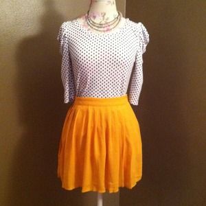 F21 Mustard Skirt