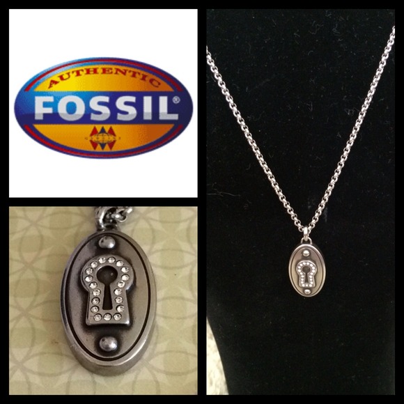 Fossil Jewelry - Fossil necklace and crystal pendant