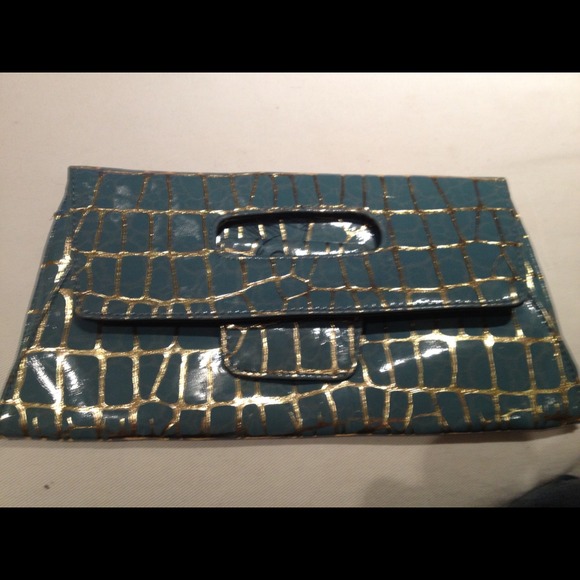 Adorable metallic and gold clutch