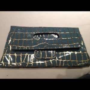 Adorable metallic and gold clutch