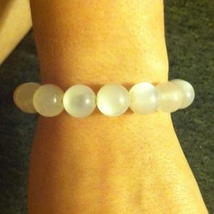 White beaded bracelet