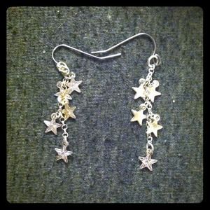 Dangly star earrings