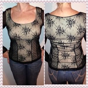 Black lace top