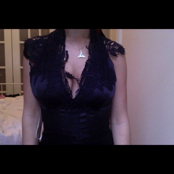 Nicole Millen Lace Black Dress