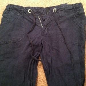 BUNDLE :)Navy linen pants & jacket