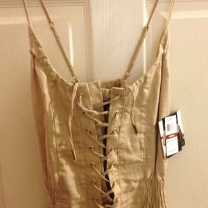 Sexy for Summer!NW Khaki and Gold  Dereon jumpsuit
