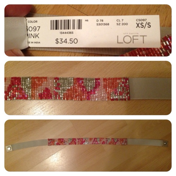 🚫Sold🚫LOFT belt sz XS/S NWT!! Beaded belt! Cute! - Picture 2 of 4