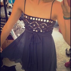 Romantic Blue and Silver Sequin Dress