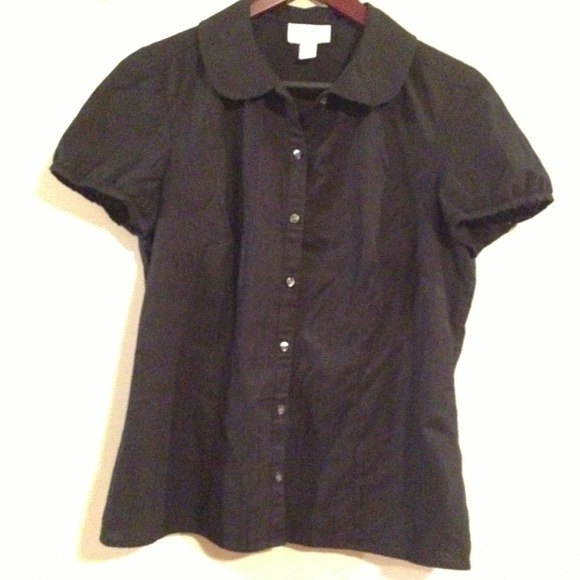 Black button down shirt. Loft