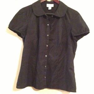 Black button down shirt. Loft