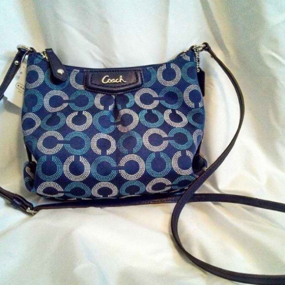 🚩Brand new beautiful blue Ashley authentic  coach