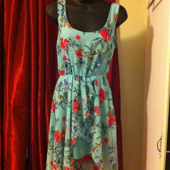 ASOS Flirty and Feminine Baby Blue Floral Dress