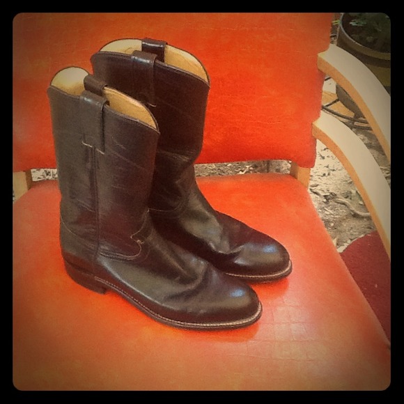 Justin Leather Cowgirl Boots
