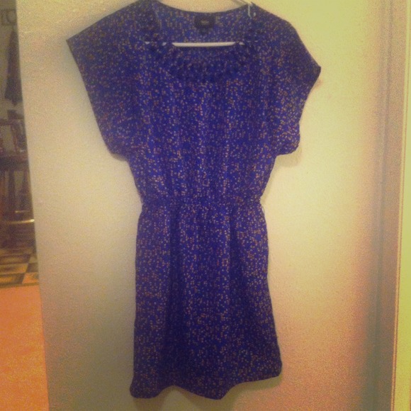 Purple and gold/brown dress