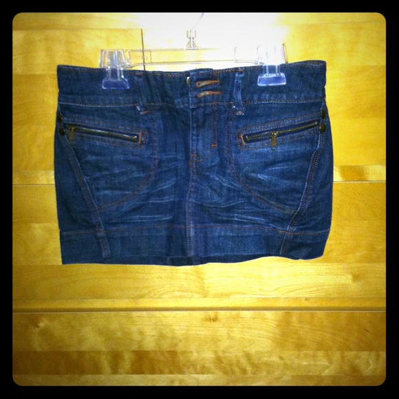 Denim mini skirt