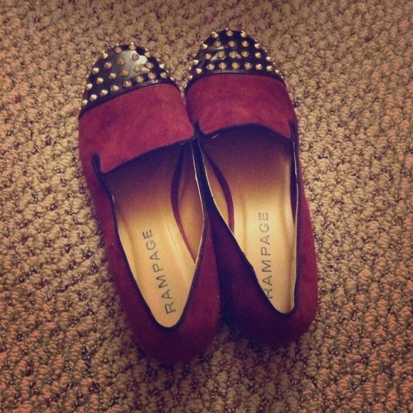 Studded cap toe loafers