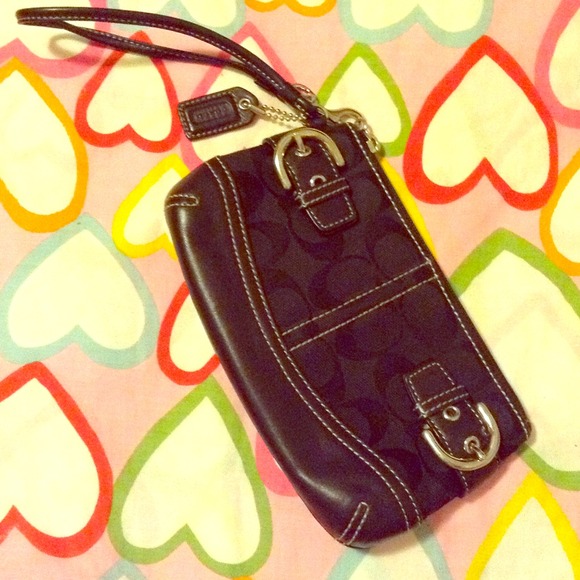 authentic coach wristlet