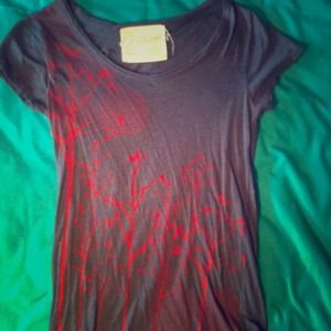 Blue And Red Graphic Tee