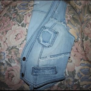 Light blue denim vest!