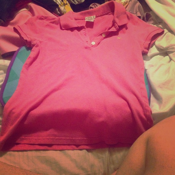 -Old Navy S pink polo