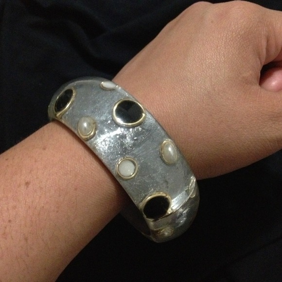 Grey Bangle W/ Jewels