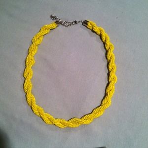 * SOLD *Yellow seed bead necklace