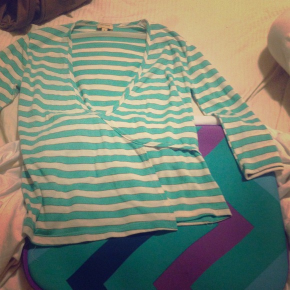 Ella Moss S striped wrap blouse - Picture 1 of 4