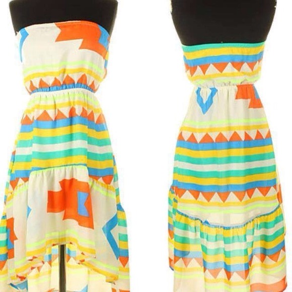 New AZTEC strapless dress